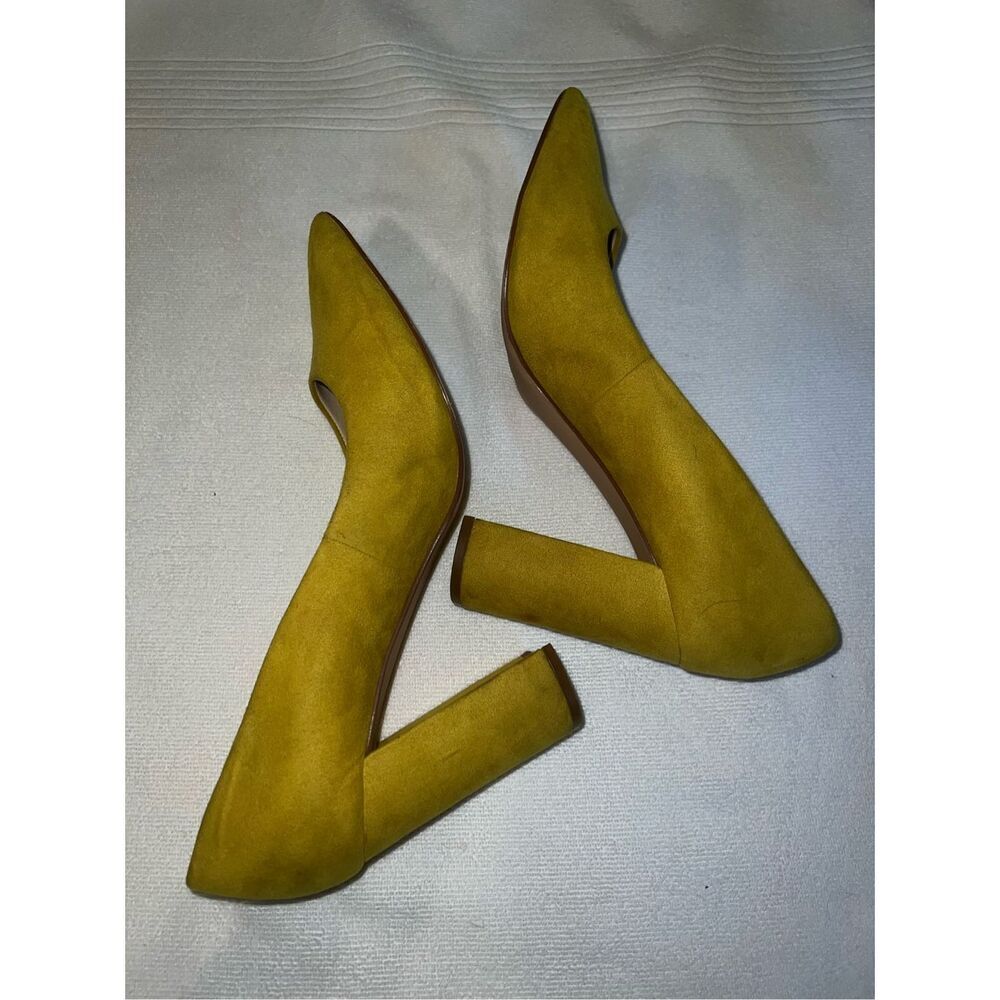 Women’s Chartreuse Lime Green Block Heel 10w - image 6